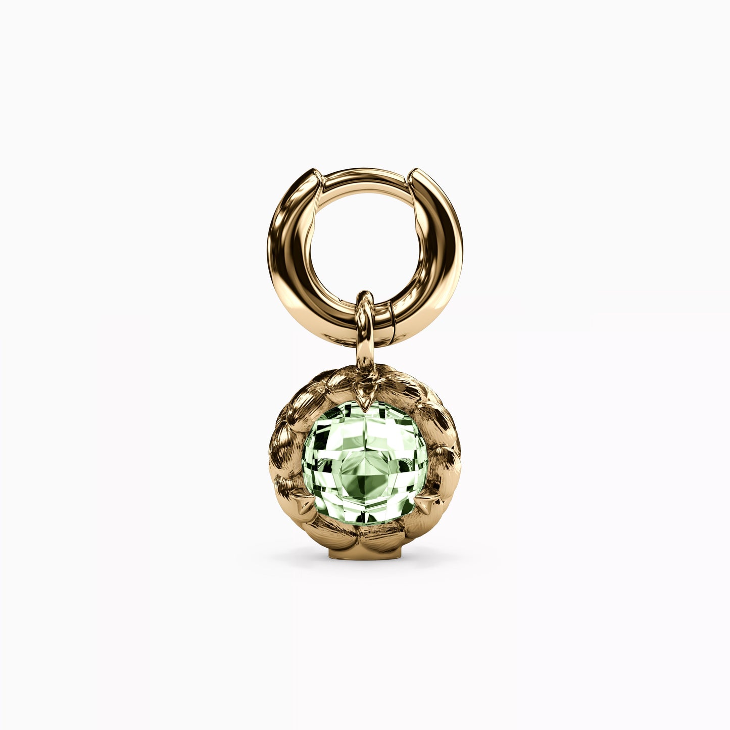 Prasiolite Double-Sided Detachable Charm in 14K Gold