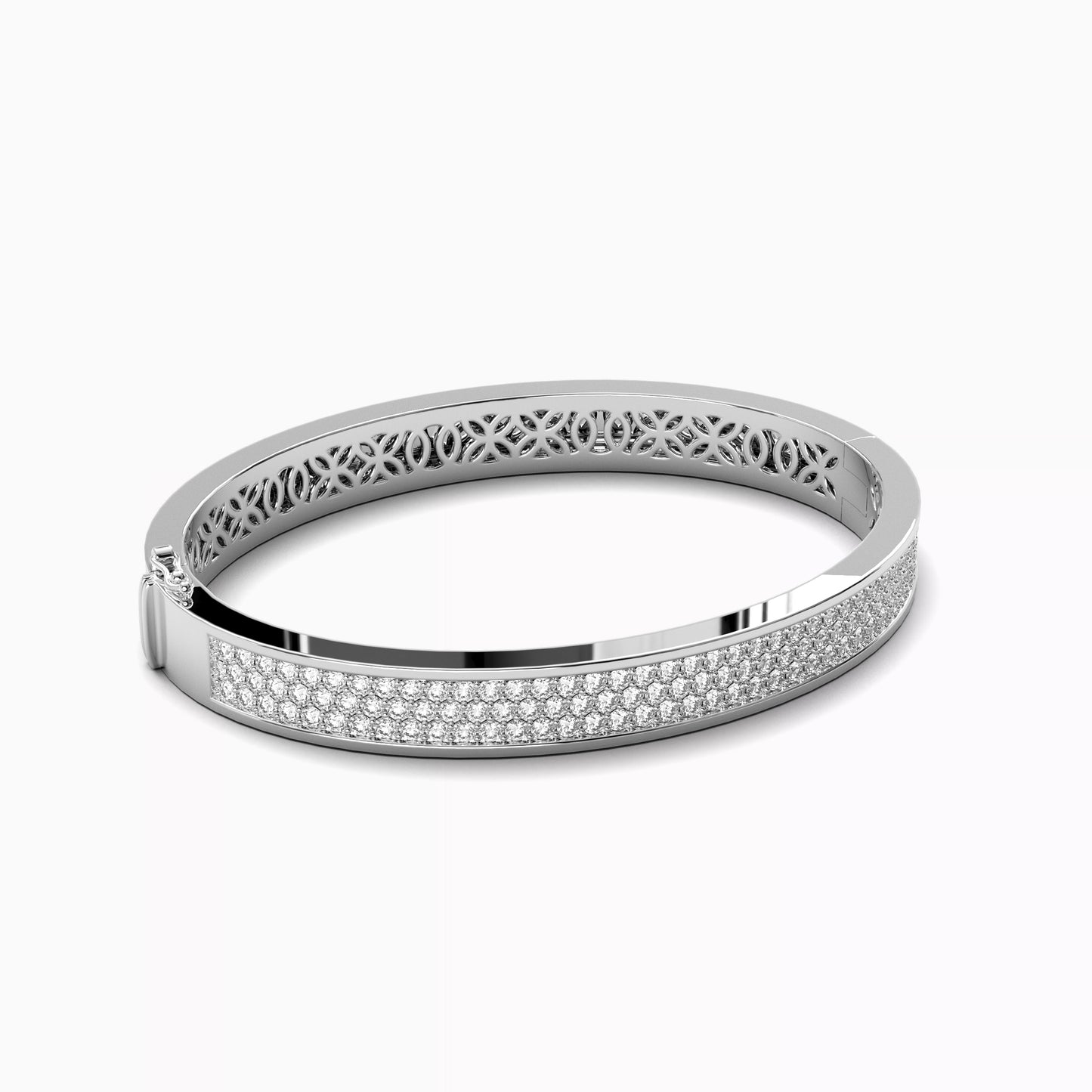 Precision Diamond Bangle in 18 Karat Gold