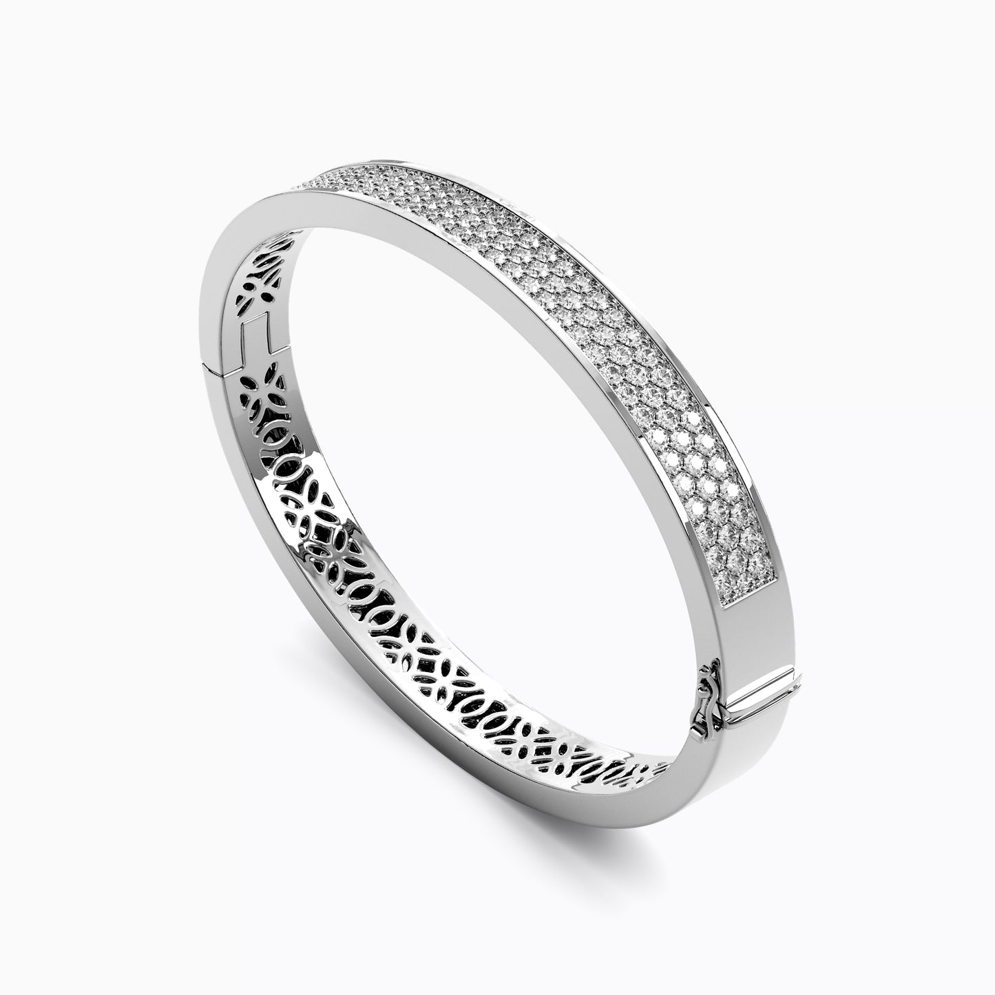 Precision Diamond Bangle in 18 Karat Gold