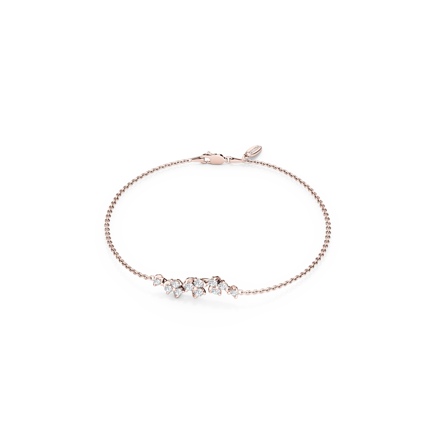 Diamond Cluster Bracelet in 14K Gold