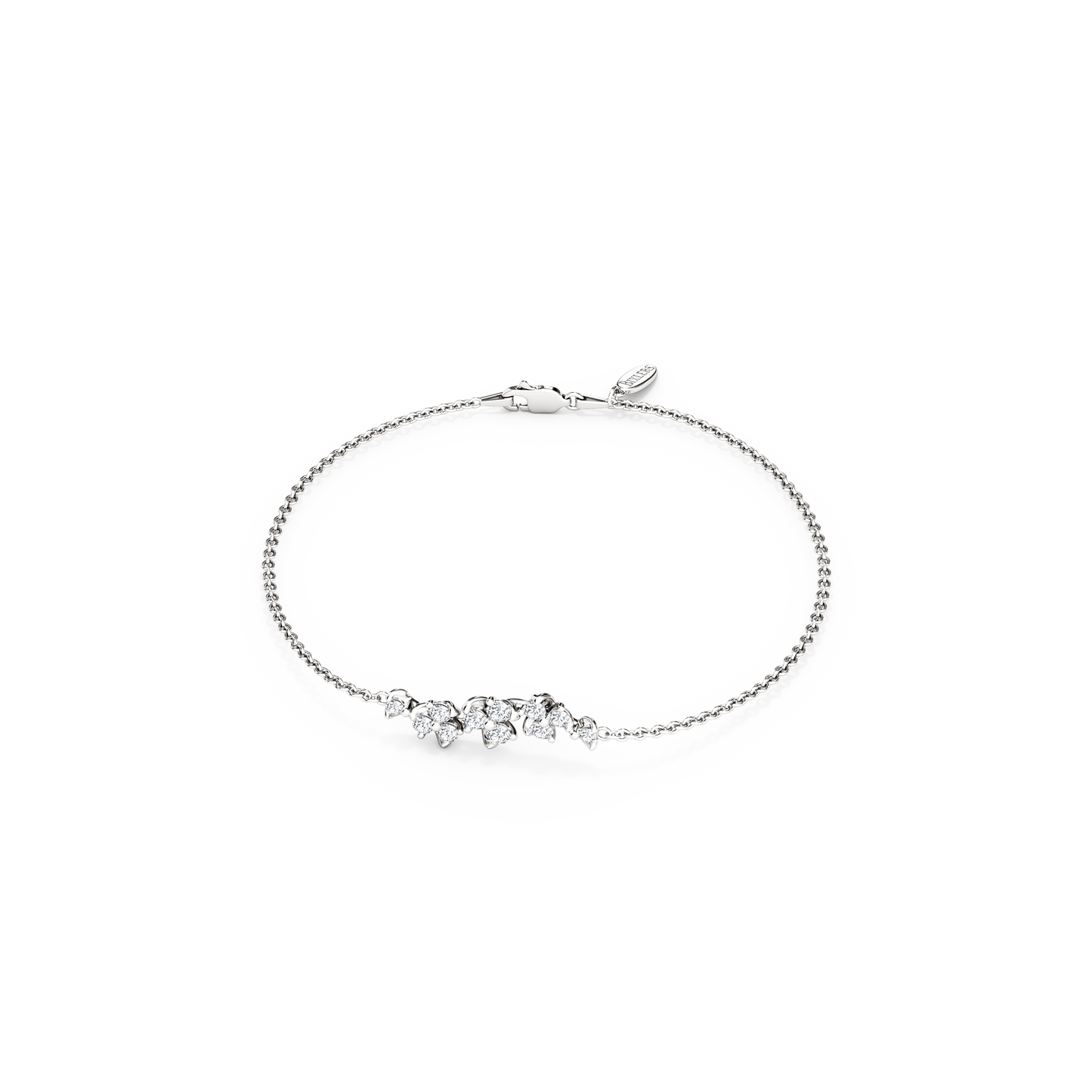 Diamond Cluster Bracelet in 14K Gold