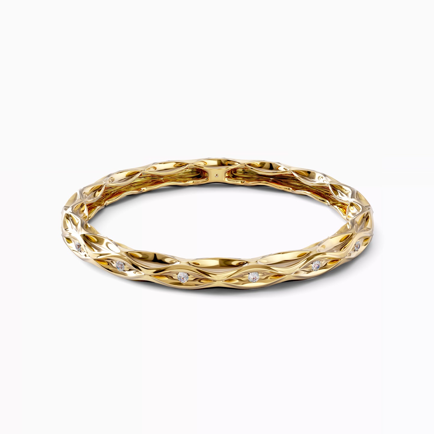 Willow Bracelet in 18 Karat Gold with Diamonds
