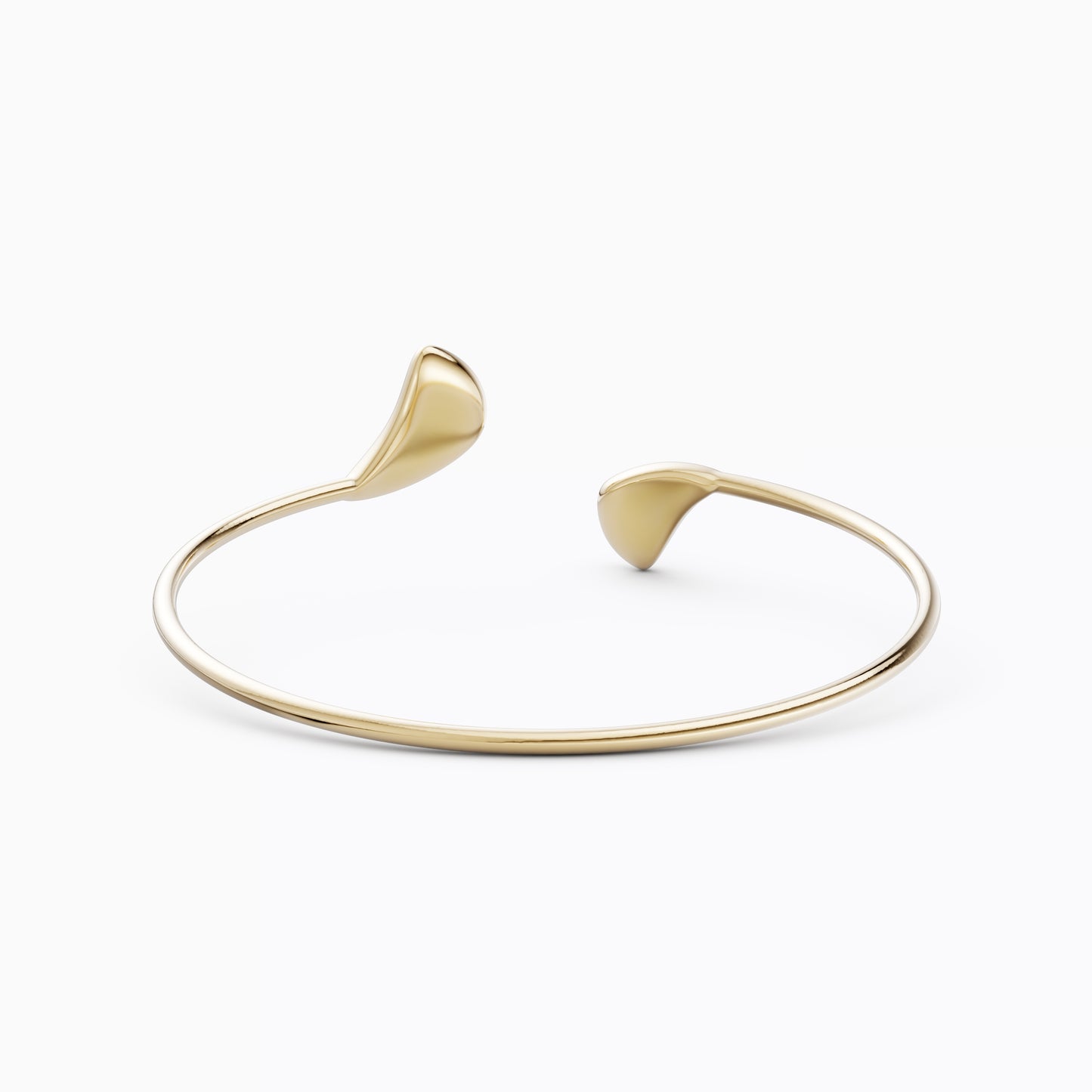 Flexible Crescent Cuff Bracelet in 18K Gold and Platinum with Diamonds