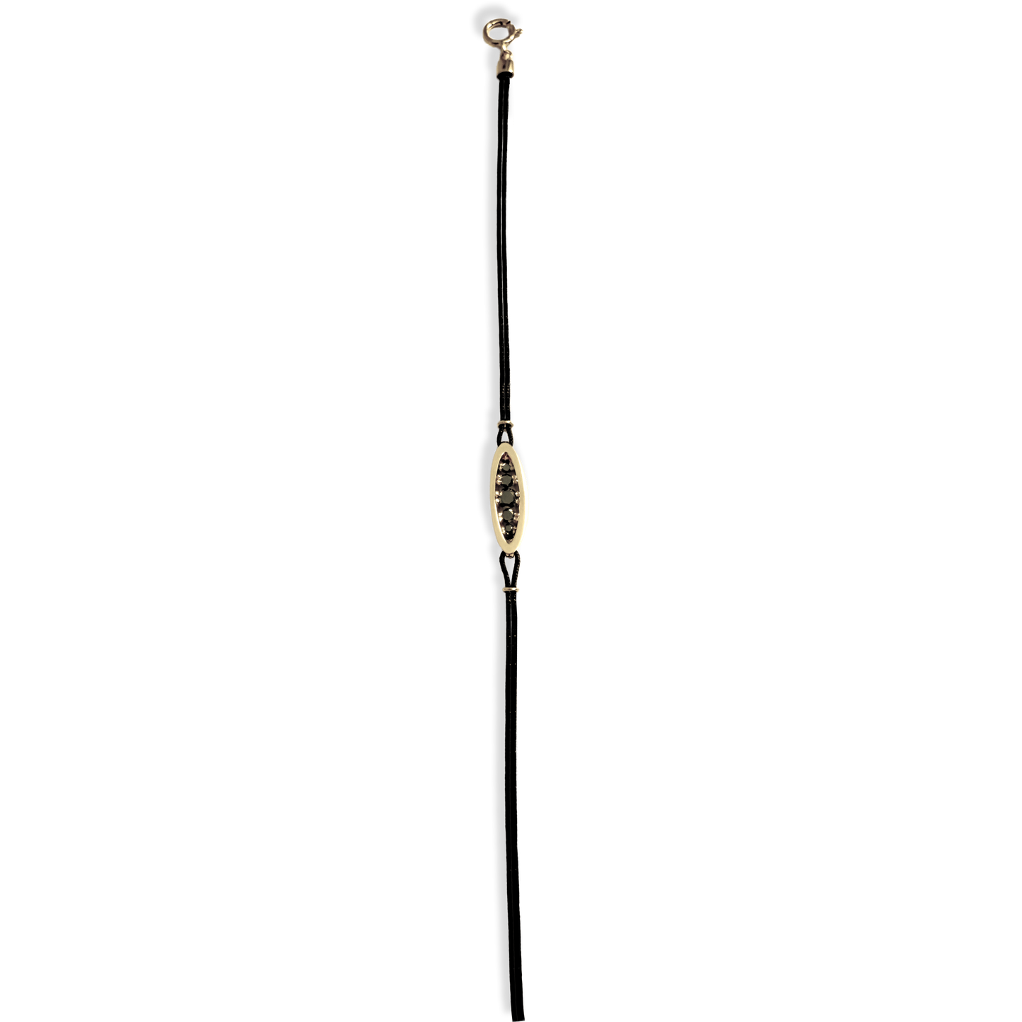 Floating Black Diamond Bracelet | 14K Gold