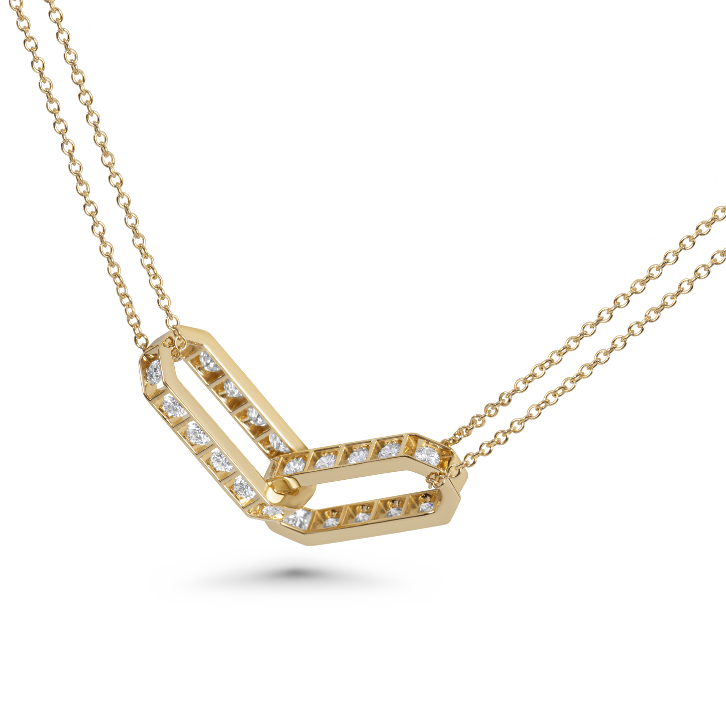 Diamond-Studded Chain Bracelet | 18K Gold