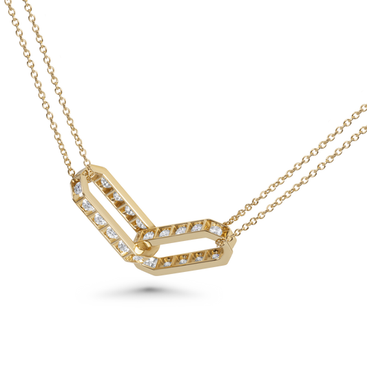 Diamond-Studded Chain Bracelet | 18K Gold