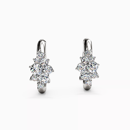 Hoop Earrings in 14K Gold With Diamonds