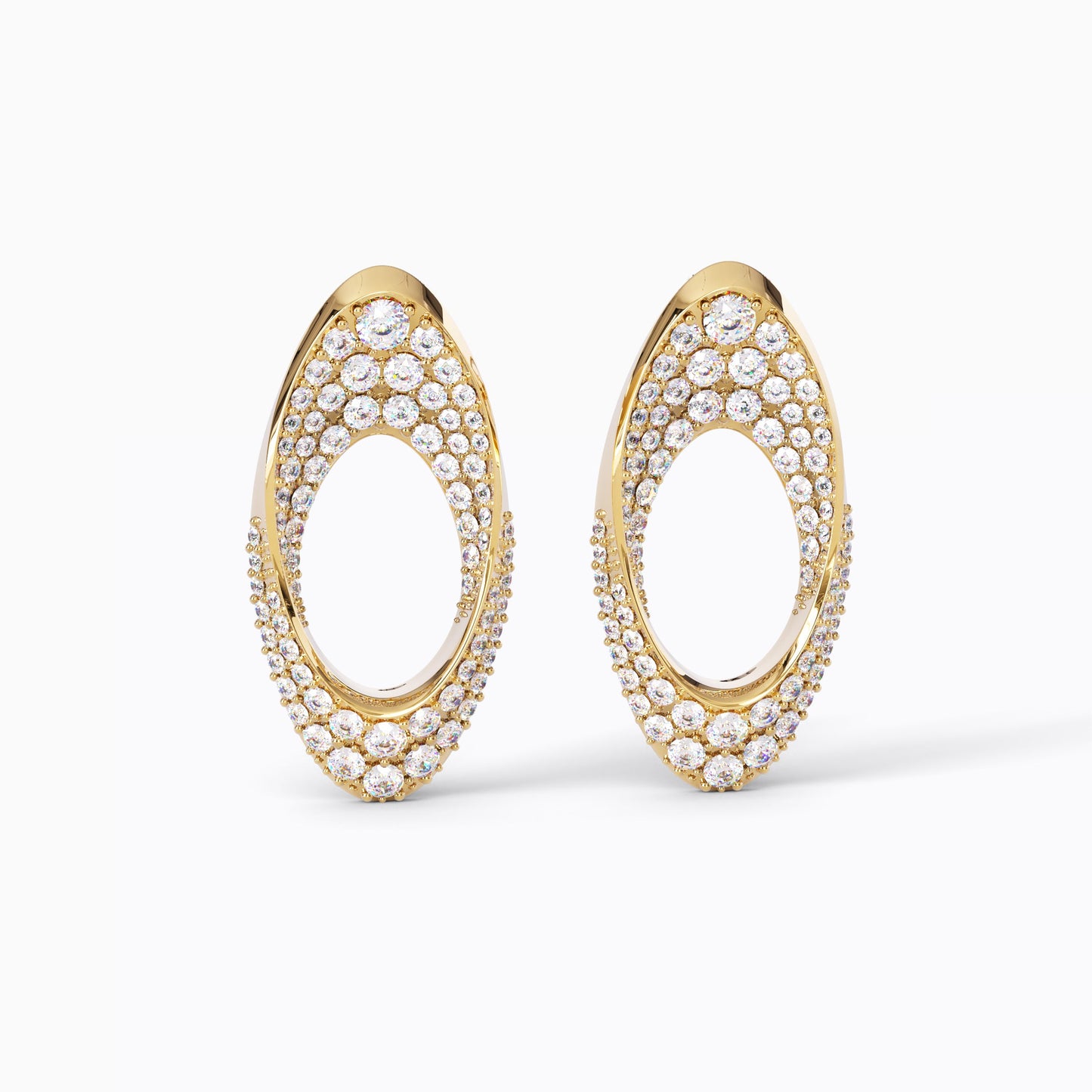 Balance Earrings in 18 Karat Gold with Diamonds
