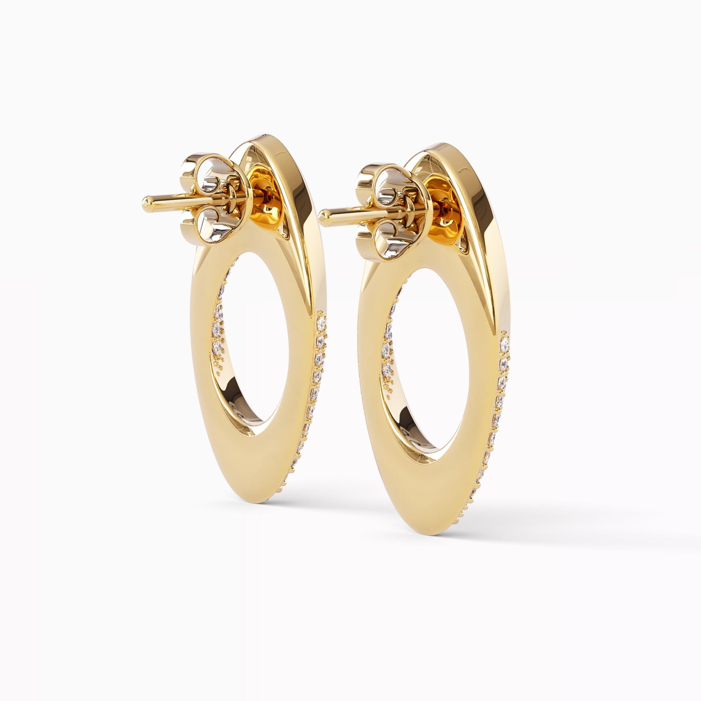 Balance Earrings in 18 Karat Gold with Diamonds