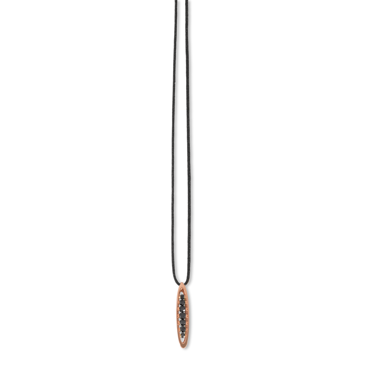 Floating Black Diamond Necklace | 14K Gold