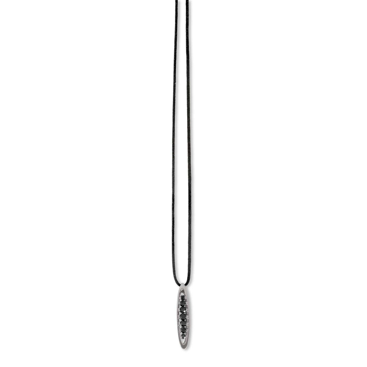 Floating Black Diamond Necklace | 14K Gold