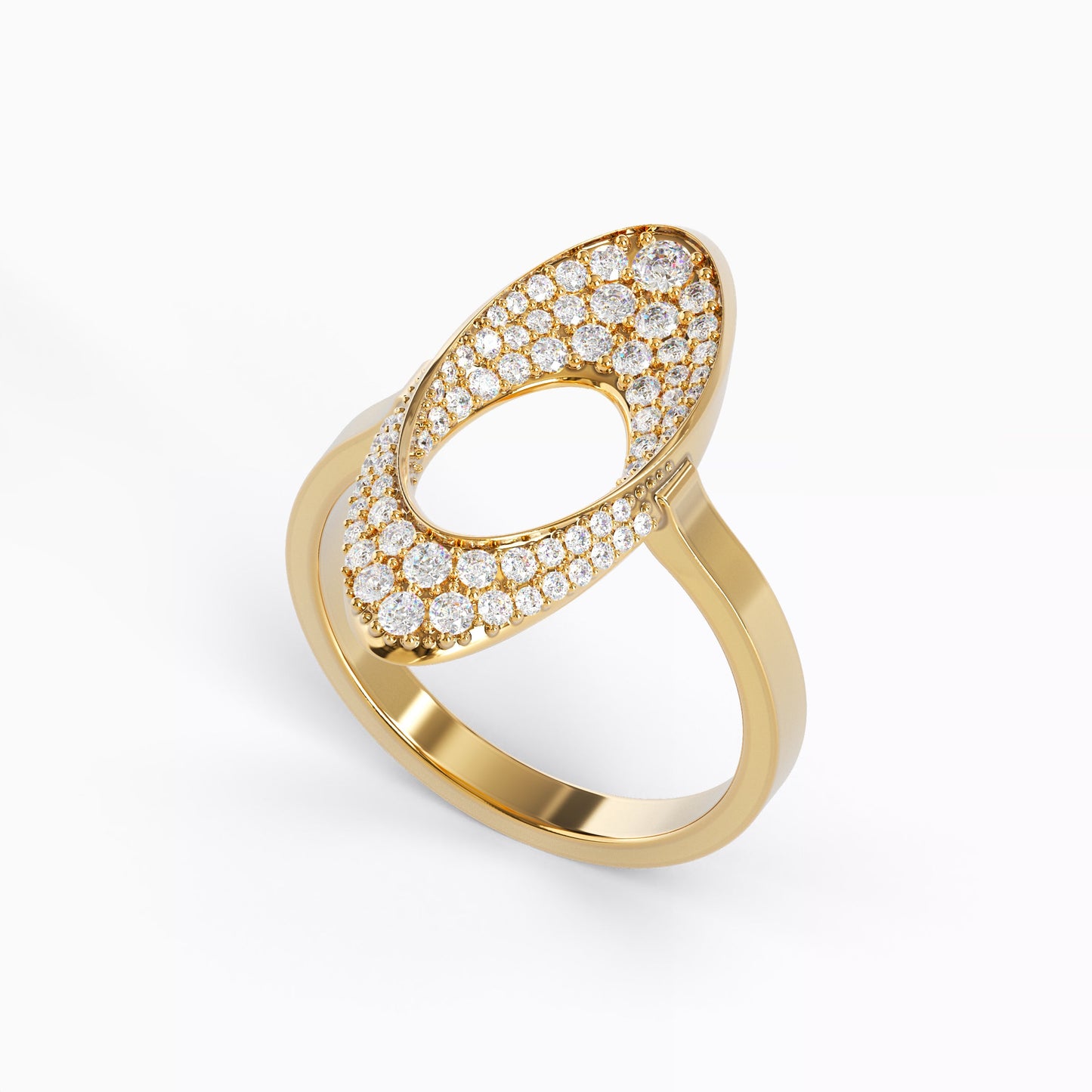 Balance Ring in 18 Karat Gold with Diamonds