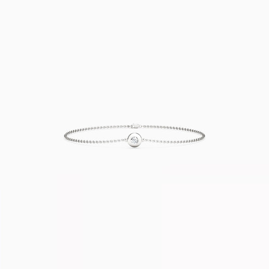 Diamond Single Bezel Chain Bracelet in 14K Gold