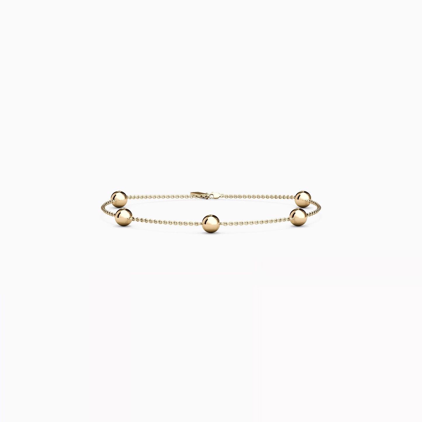 Celestial Ball Station Chain Bracelet in 14K Gold