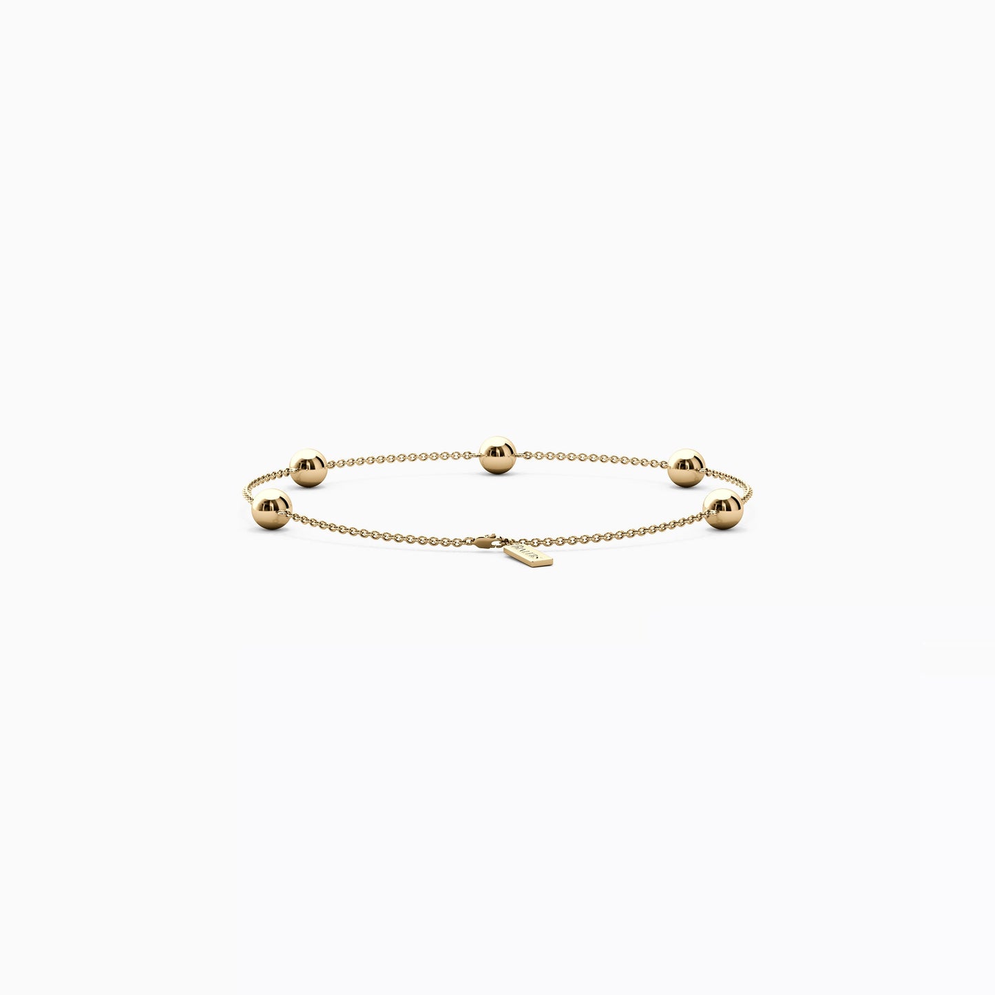 Celestial Ball Station Chain Bracelet in 14K Gold