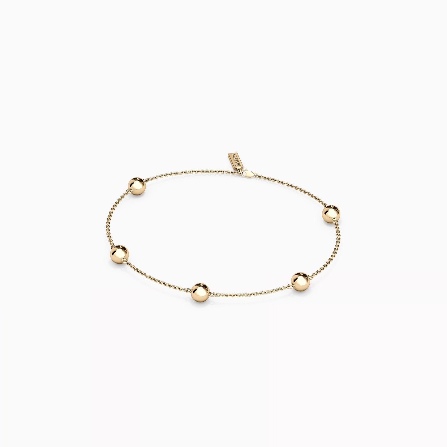 Celestial Ball Station Chain Bracelet in 14K Gold