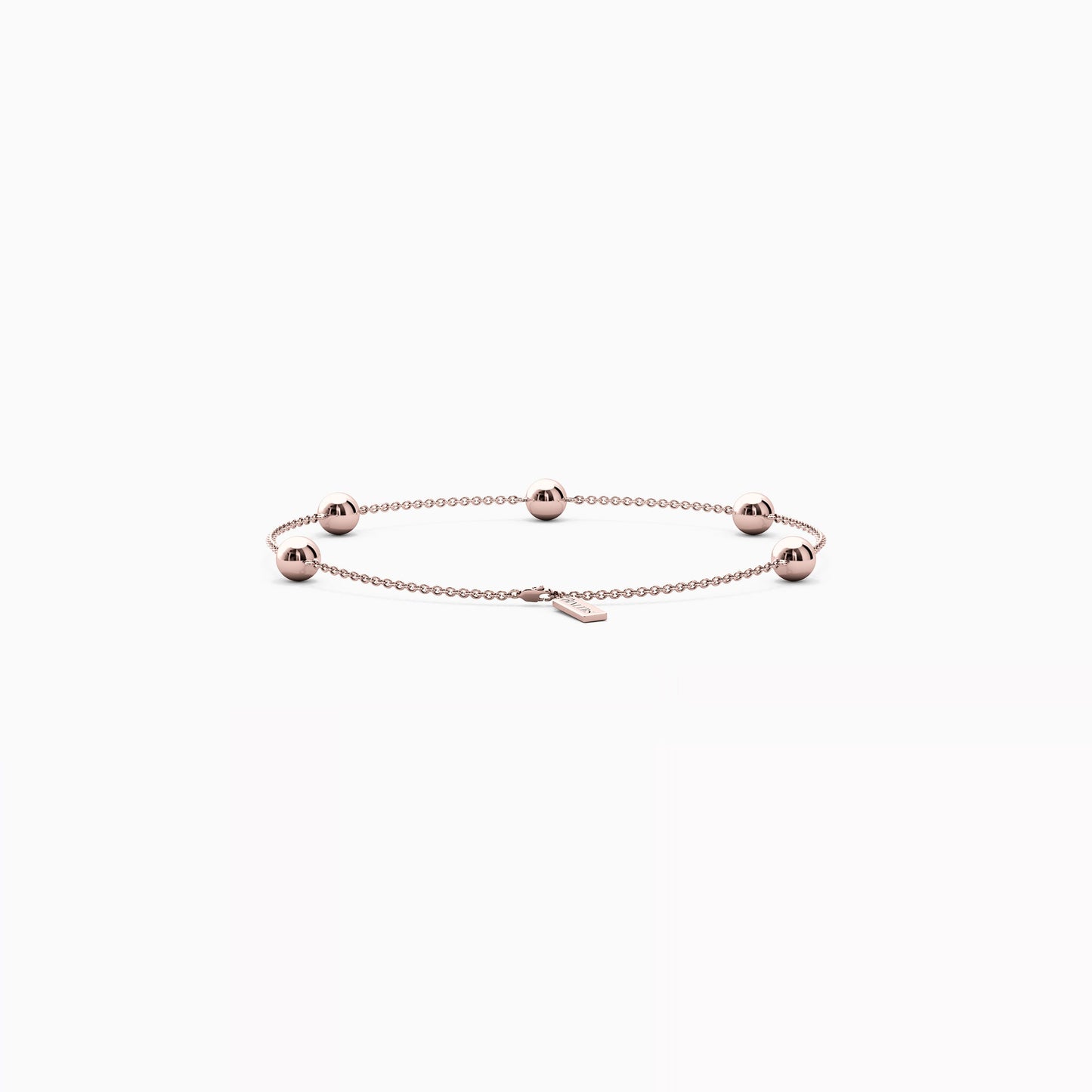 Celestial Ball Station Chain Bracelet in 14K Gold