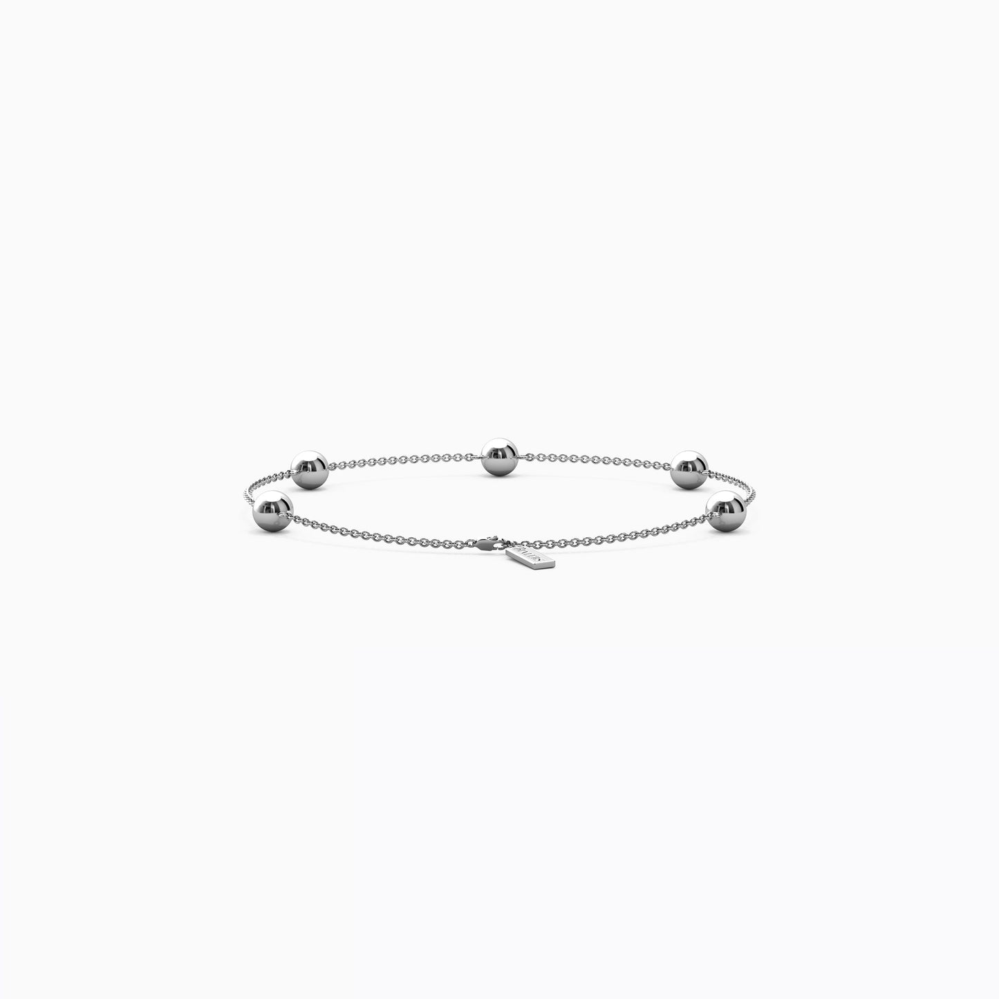 Celestial Ball Station Chain Bracelet in Sterling Silver