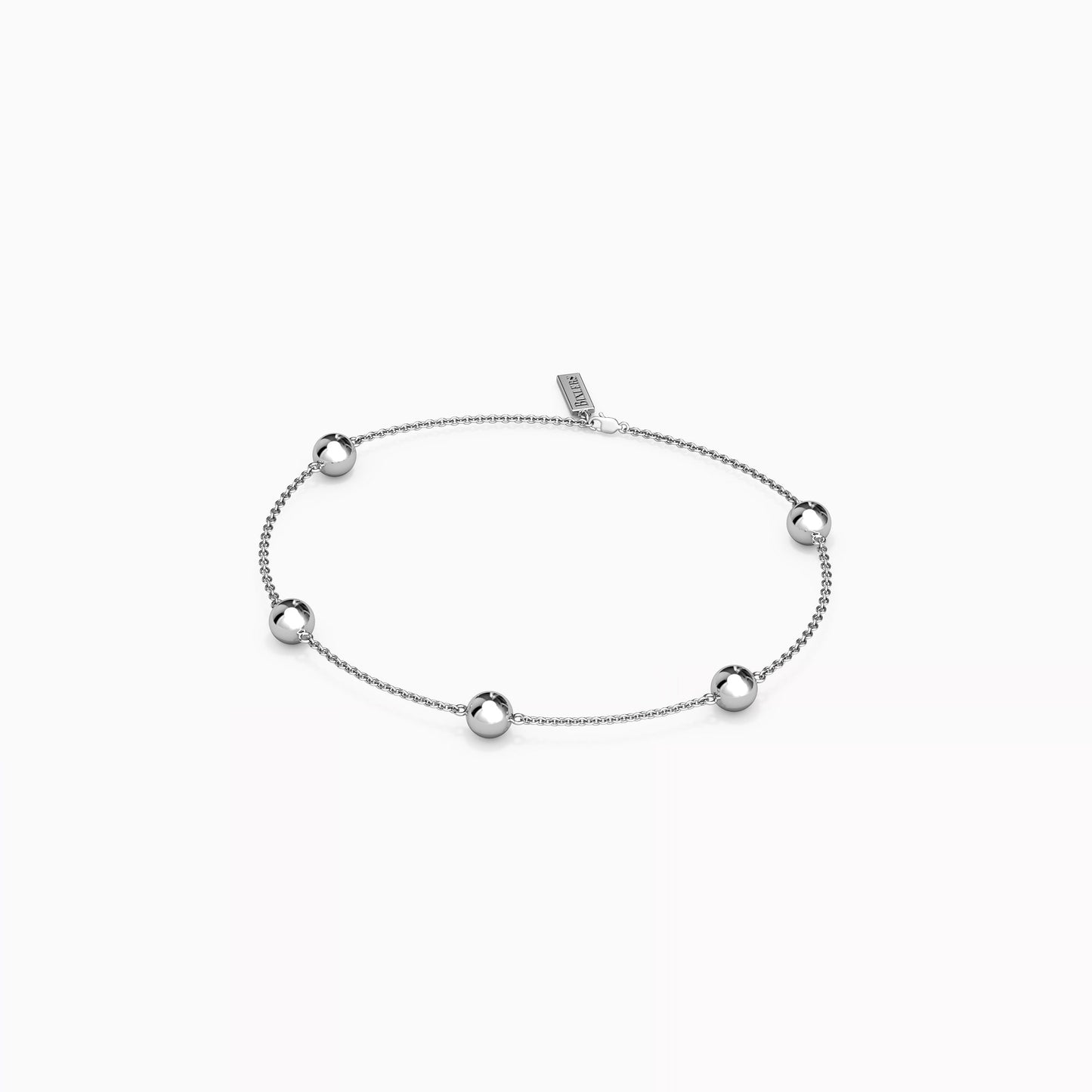 Celestial Ball Station Chain Bracelet in Sterling Silver