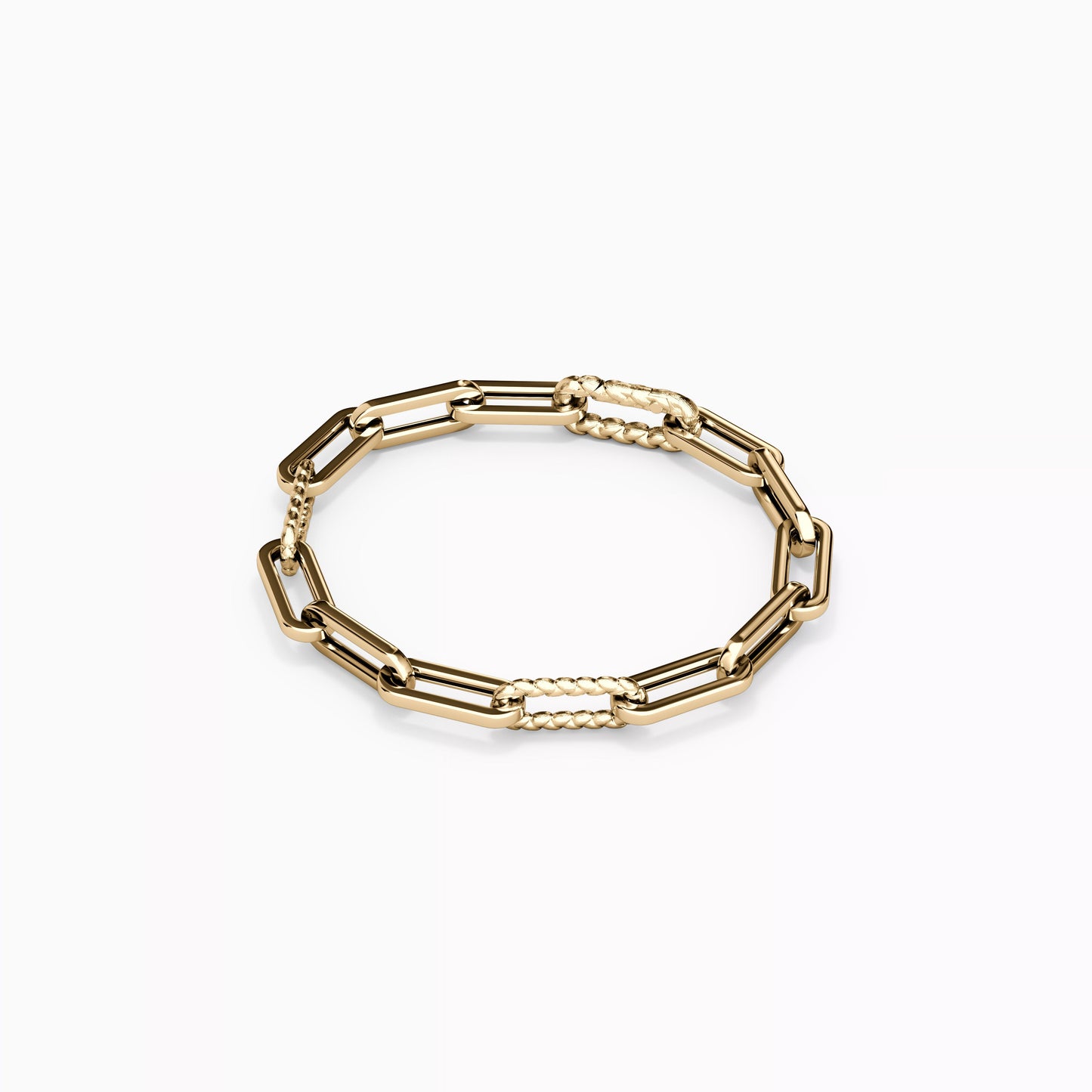 Paperclip Bracelet in 14K Gold