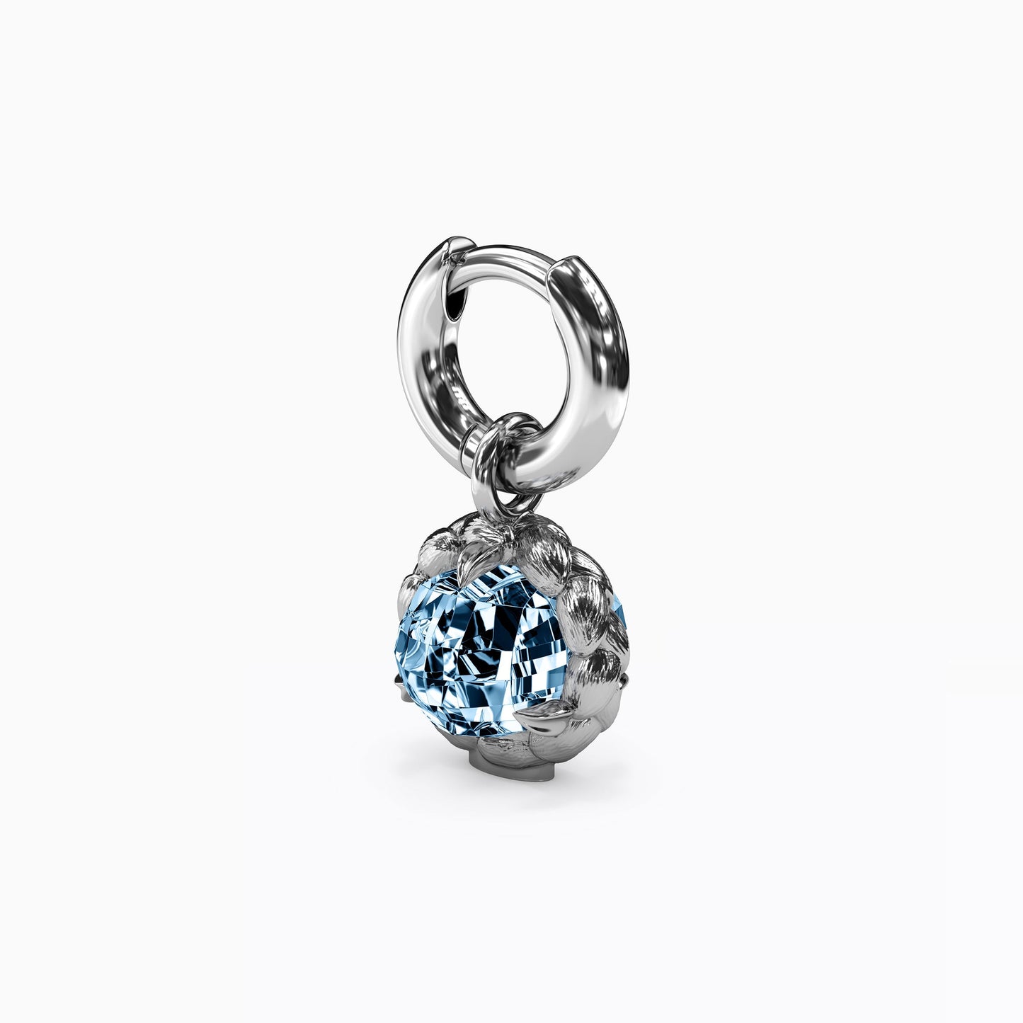 Swiss Blue Topaz Double-Sided Detachable Charm in Sterling Silver