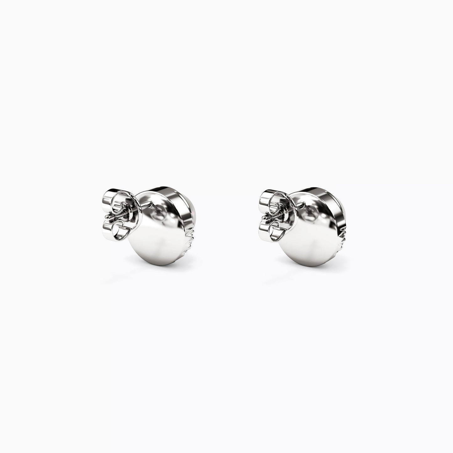 Diamond and Akoya Pearl Crescent Halo Earrings in 14K Gold