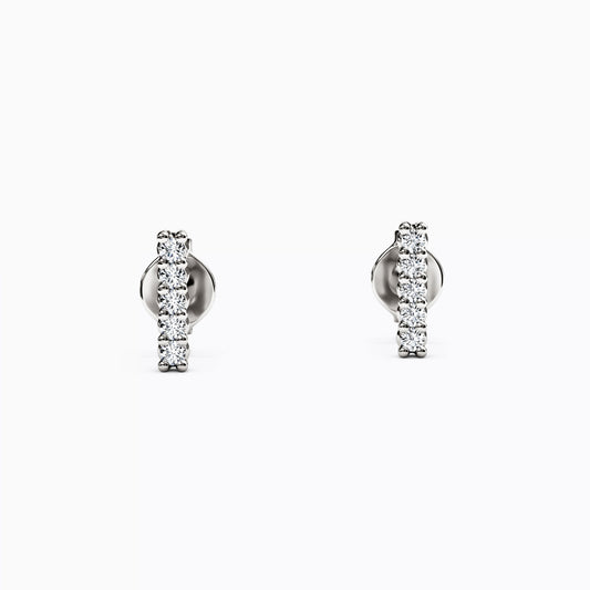 Petite Bar Diamond Earrings in 14K Gold