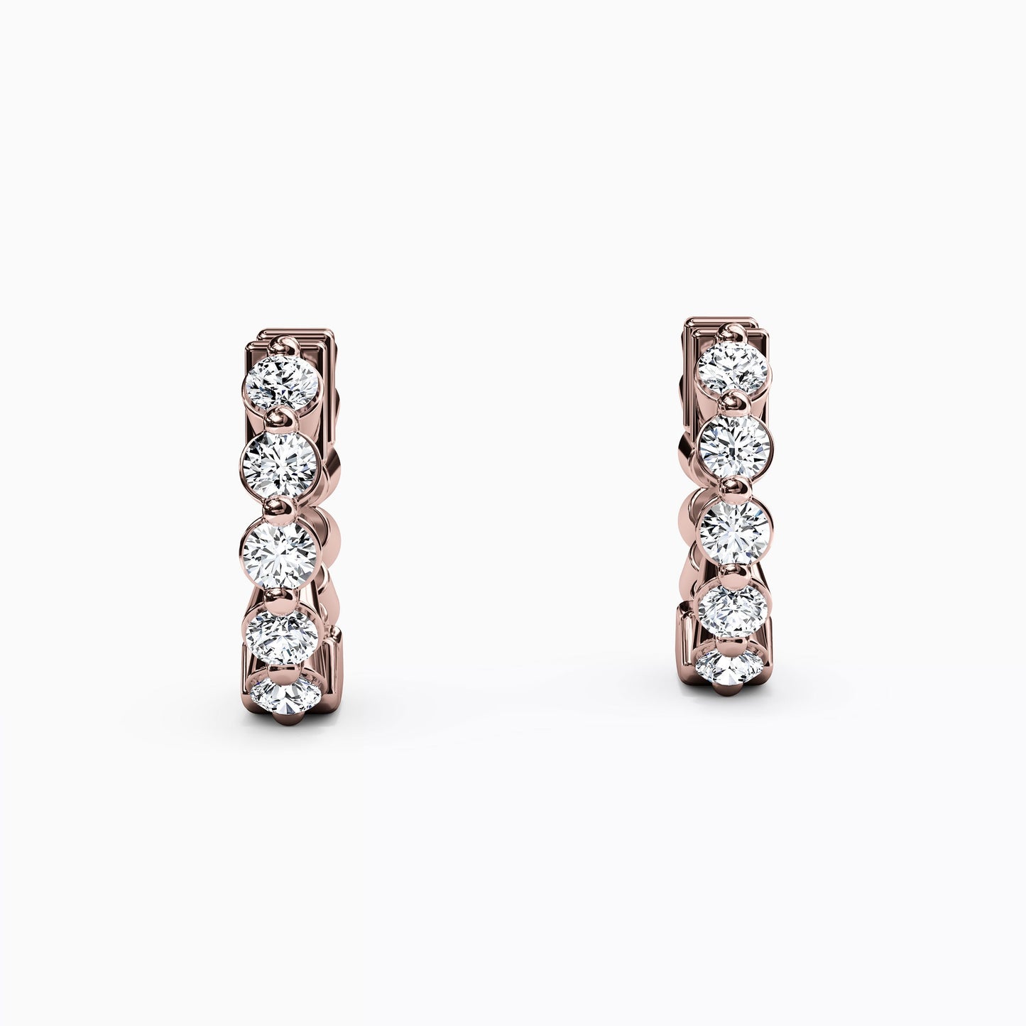 Diamond Huggie Hoop 1/3 CTTW Earrings in 14K Gold