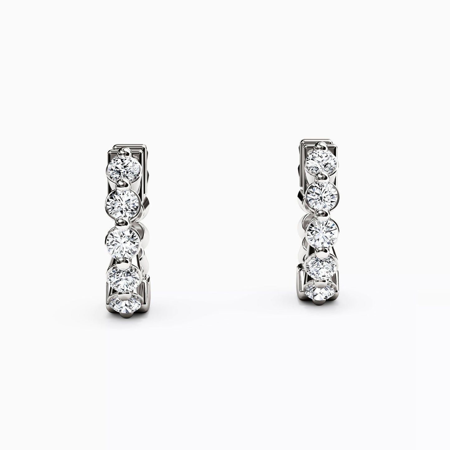 Diamond Huggie Hoop 1/3 CTTW Earrings in 14K Gold