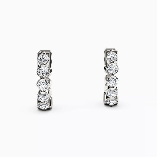 Diamond Huggie Hoop 1/3 CTTW Earrings in 14K Gold