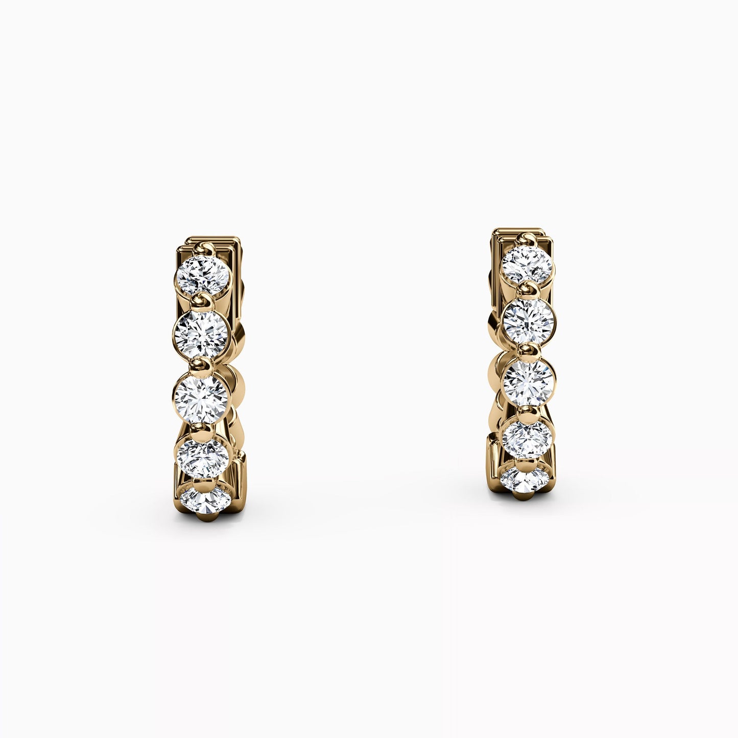 Diamond Huggie Hoop 1/3 CTTW Earrings in 14K Gold