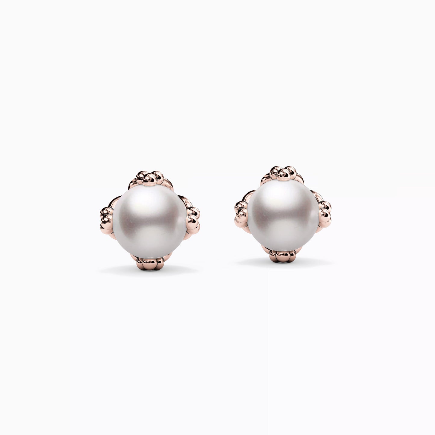 Pearl Stud Earrings in 14K Gold