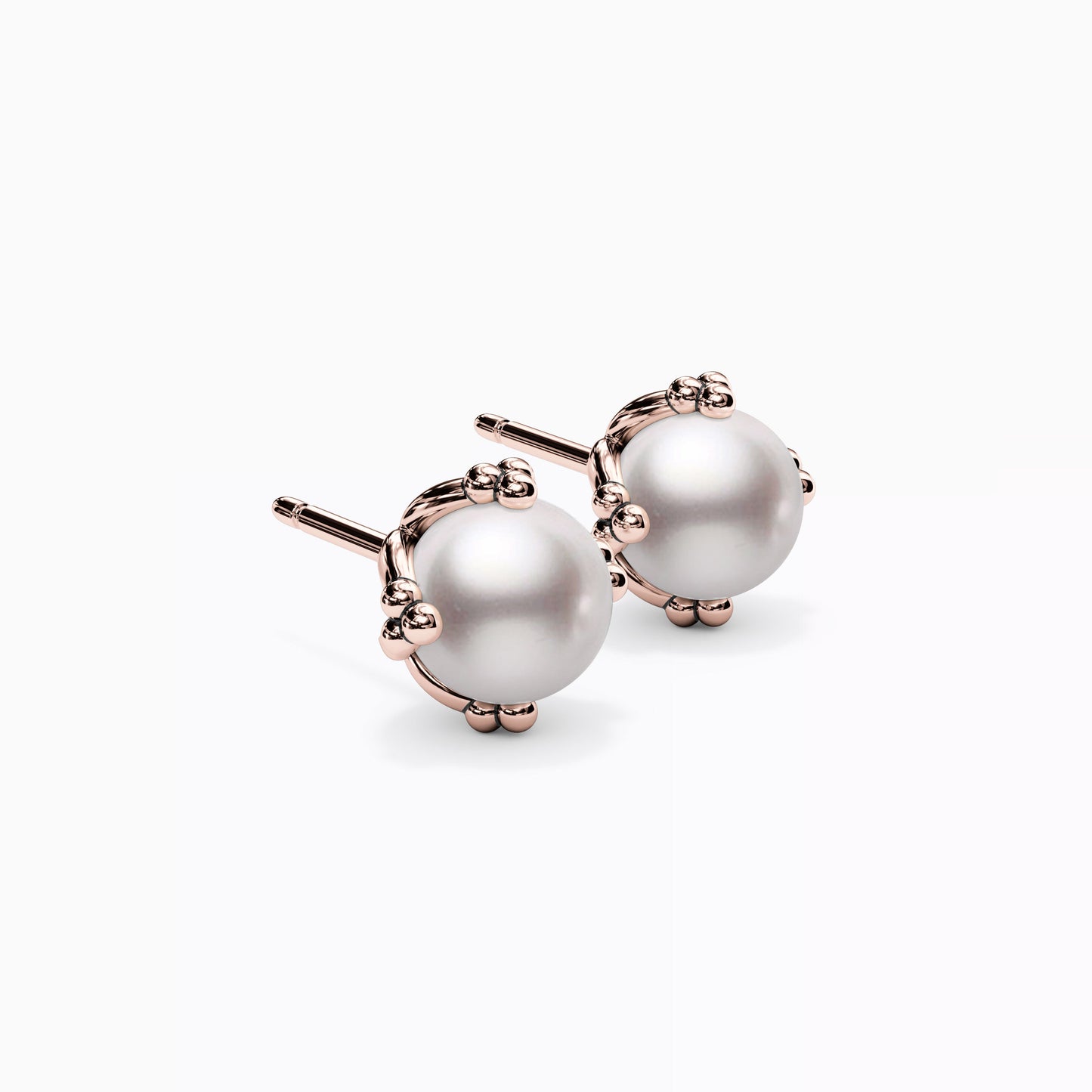 Pearl Stud Earrings in 14K Gold