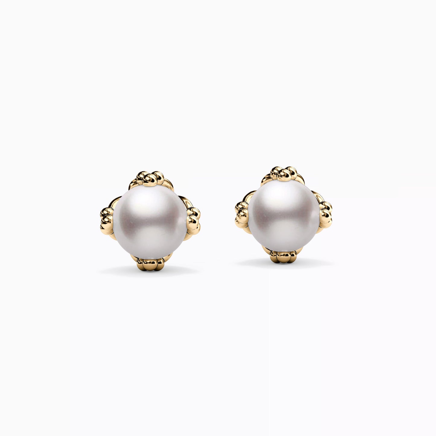 Pearl Stud Earrings in 14K Gold