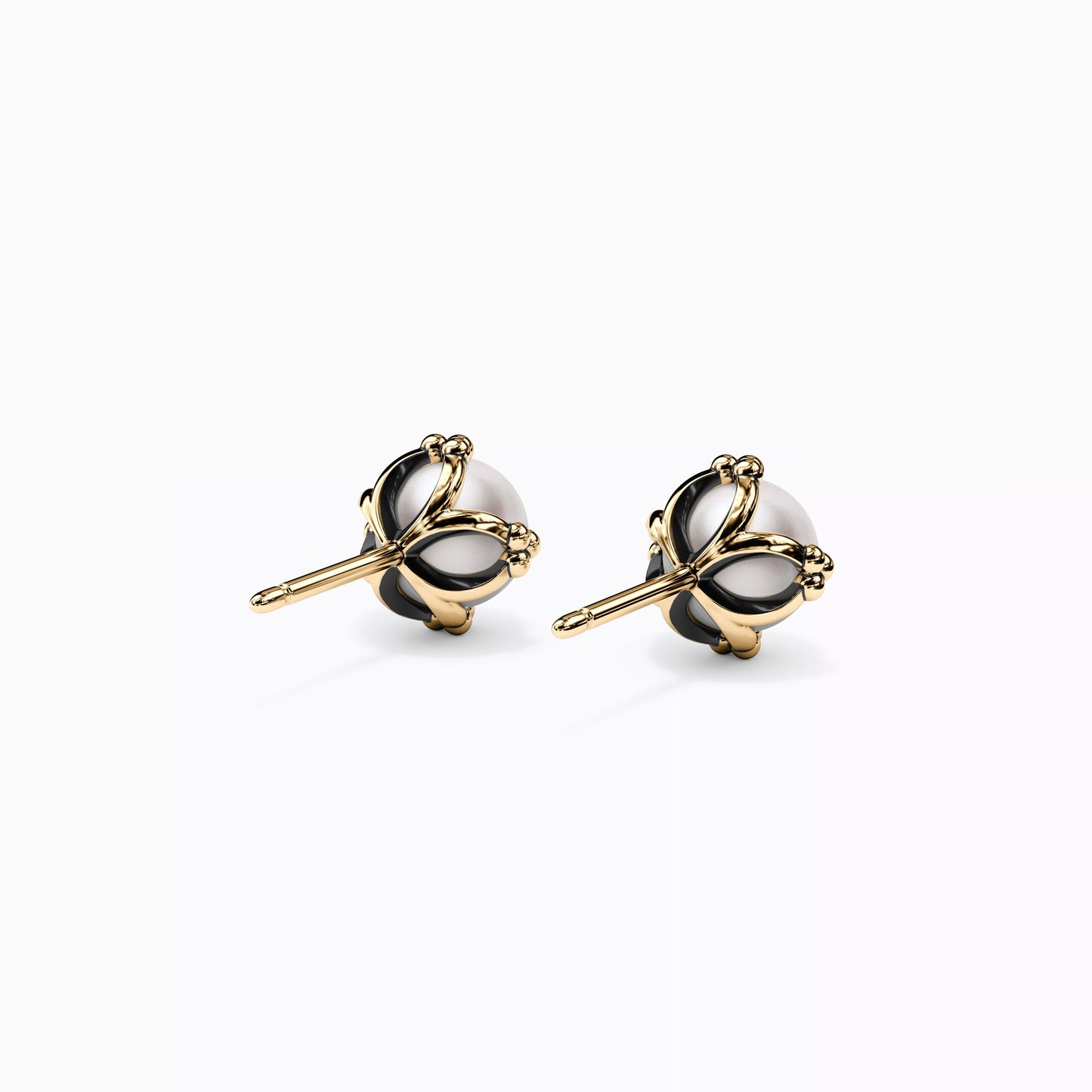 Pearl Stud Earrings in 14K Gold