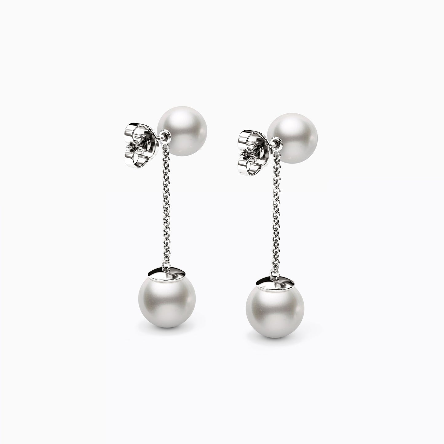 Akoya Pearl Drop Earrings in 14K Gold