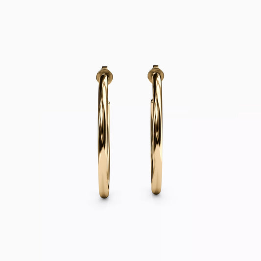 Essential Hoop Earrings in 14K Gold