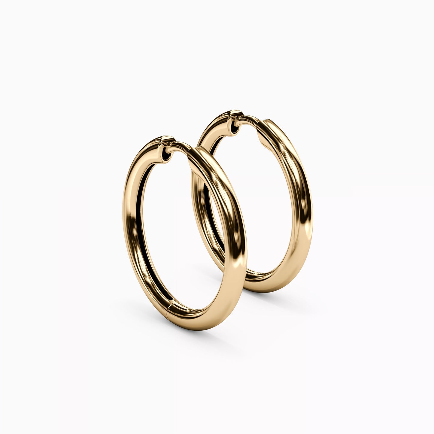 Essential Huggie Hoop Earrings in 14K Gold