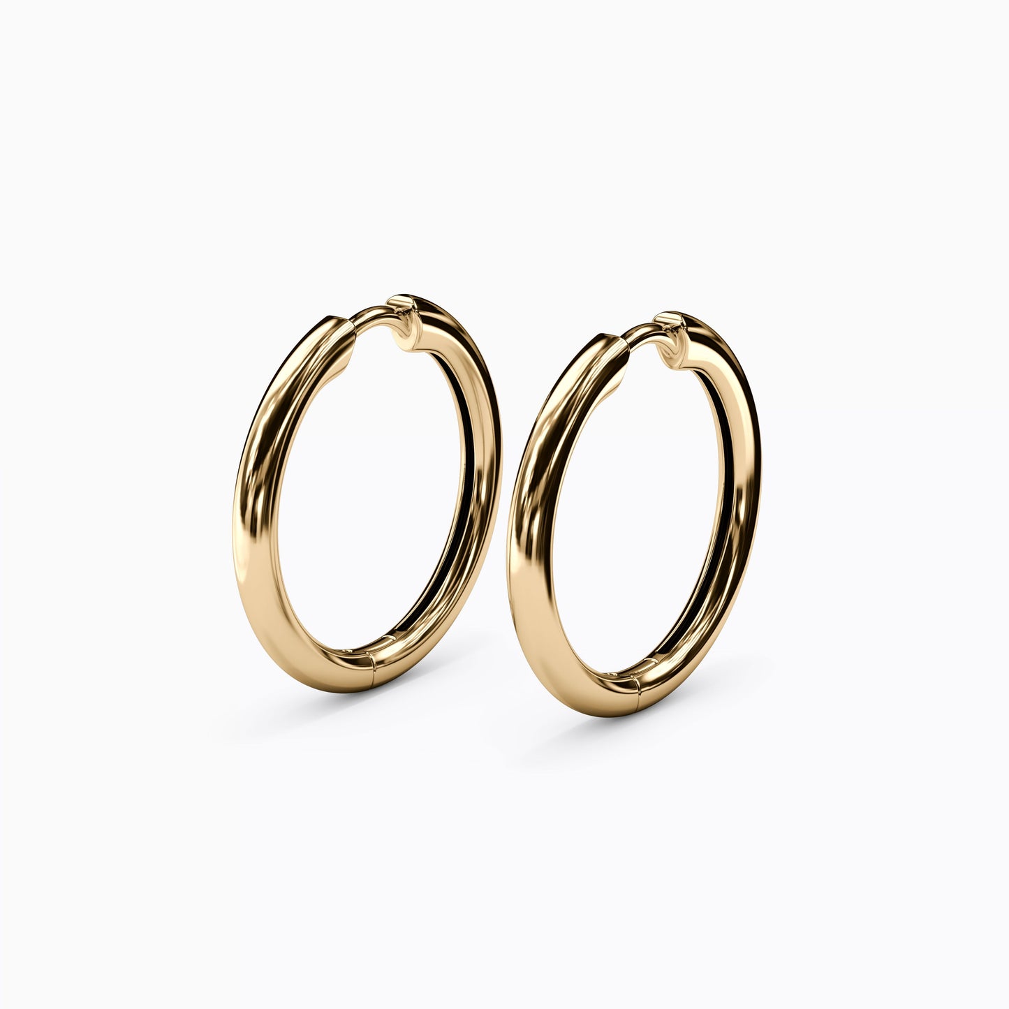 Essential Huggie Hoop Earrings in 14K Gold