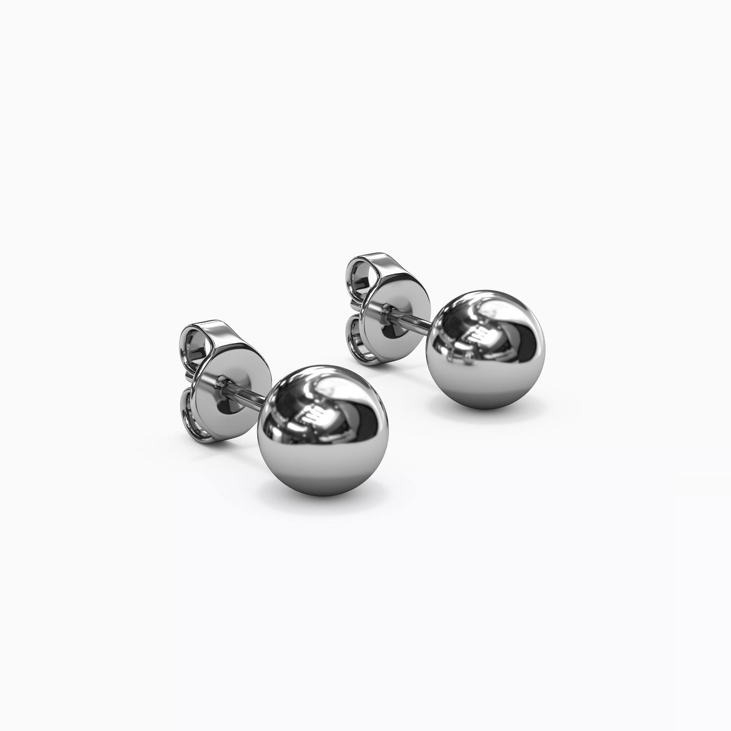 Ball Stud Earrings in Sterling Silver