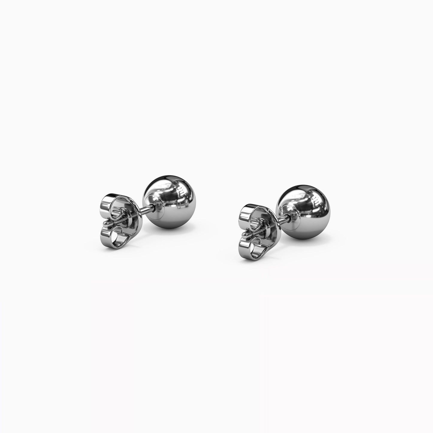 Ball Stud Earrings in Sterling Silver