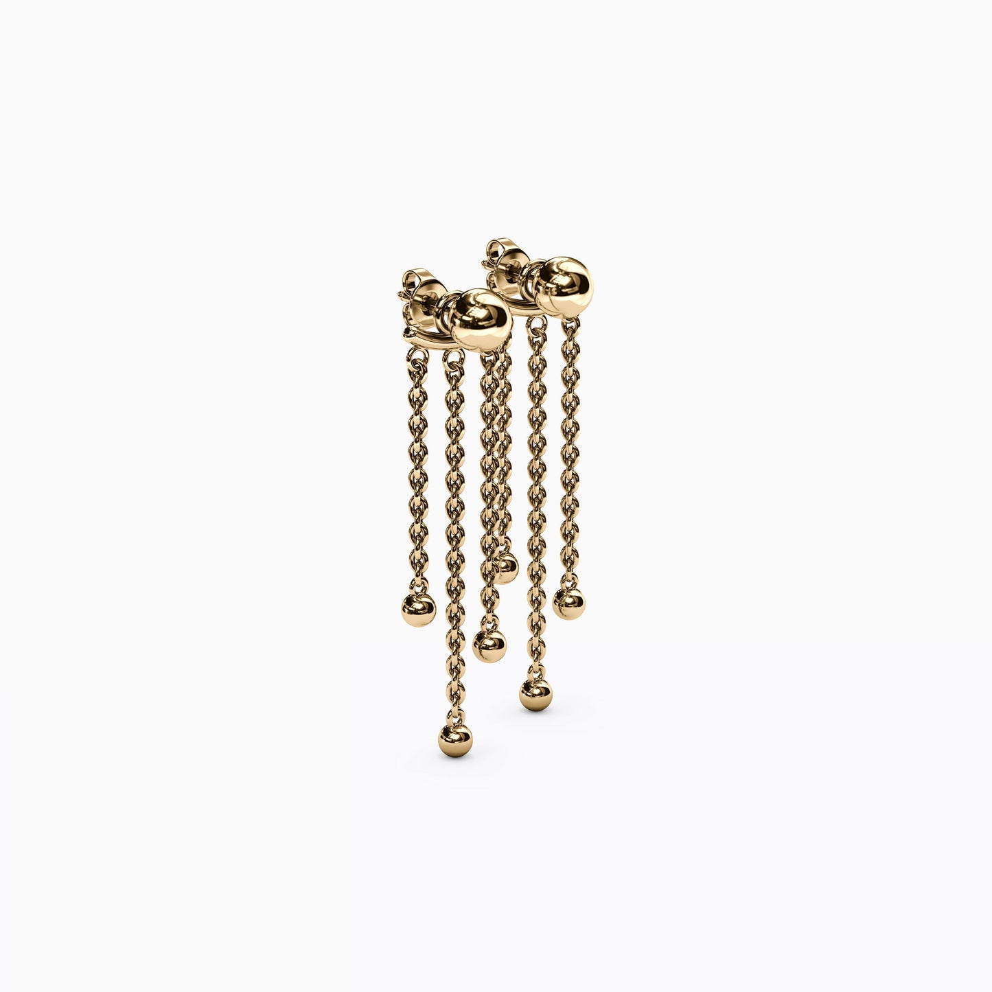 Celestial Triple Drop Jacket Earrings in 14K Gold