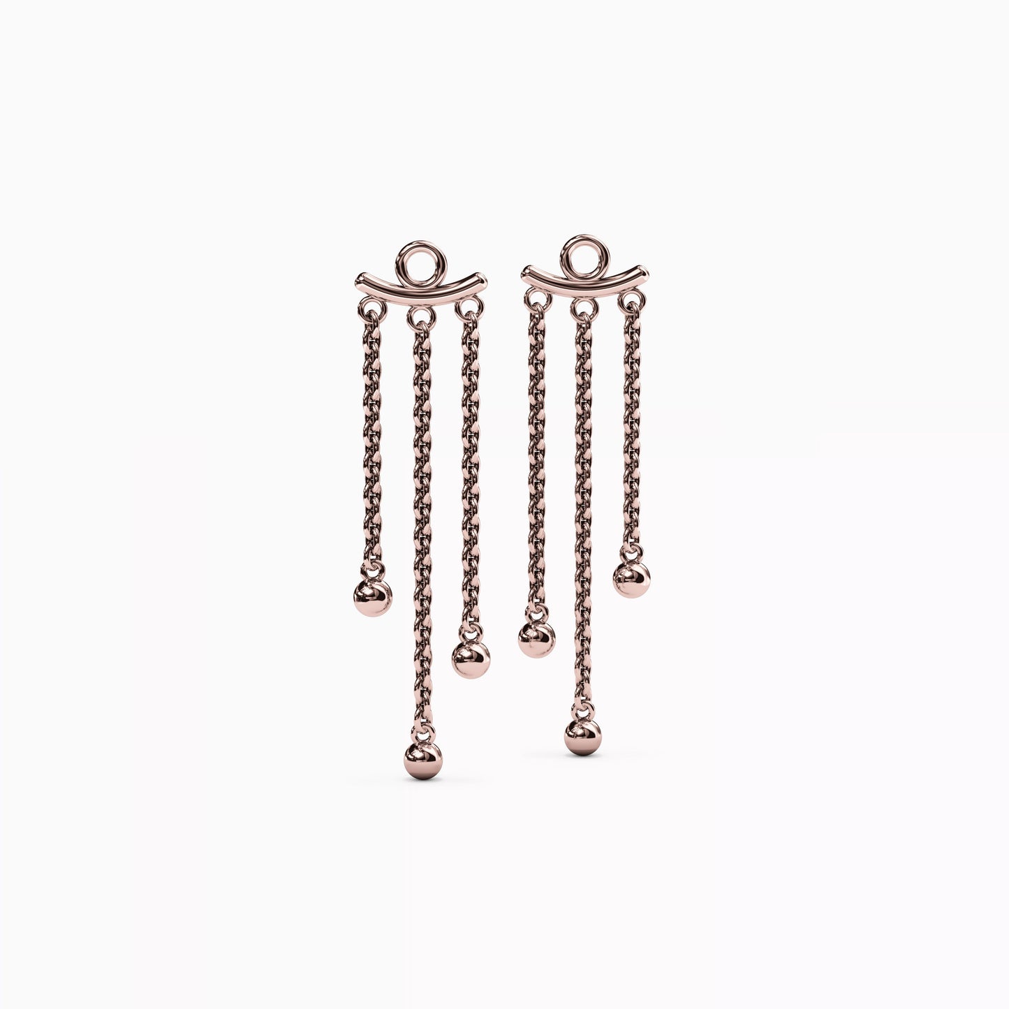 Celestial Triple Drop Jacket Earrings in 14K Gold