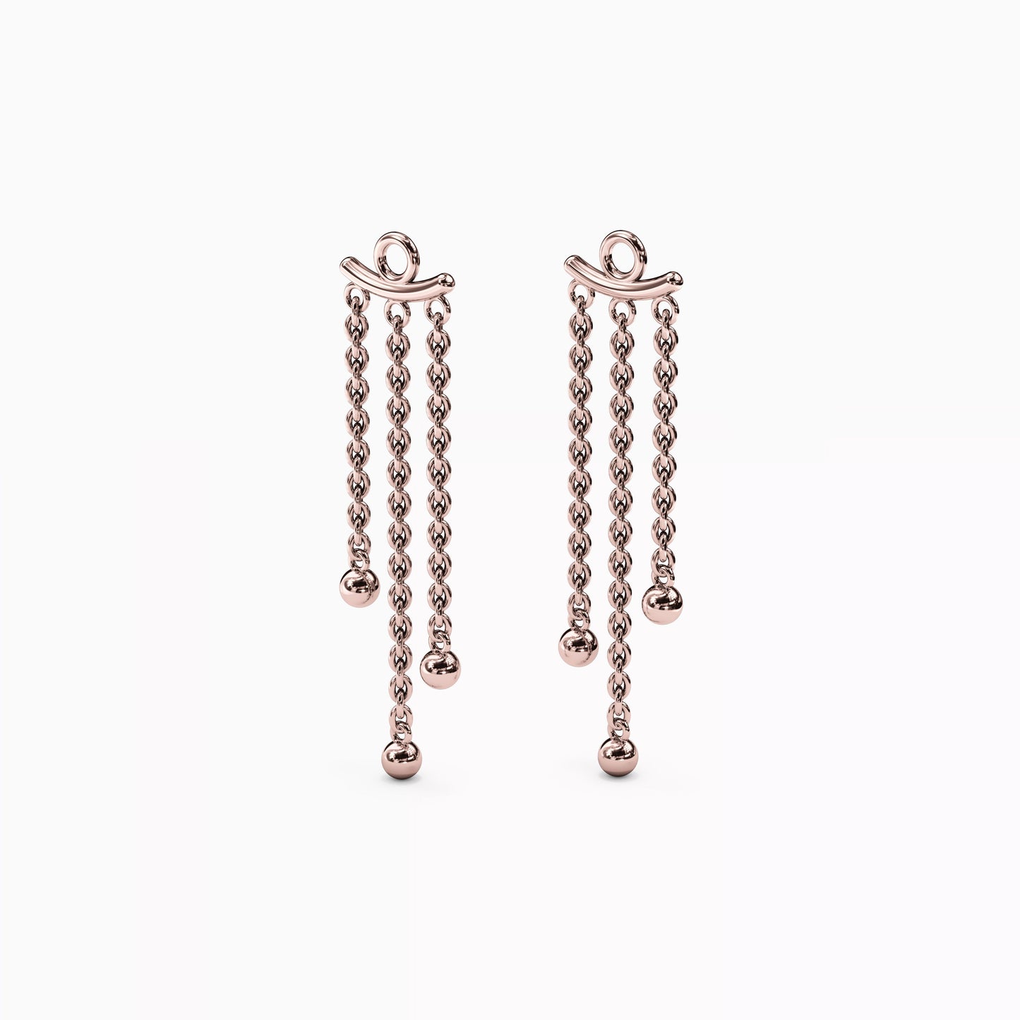 Celestial Triple Drop Jacket Earrings in 14K Gold