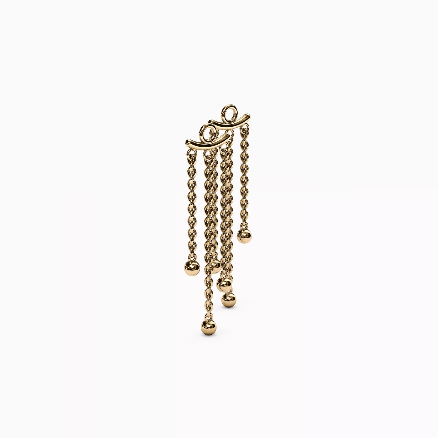Celestial Triple Drop Jacket Earrings in 14K Gold