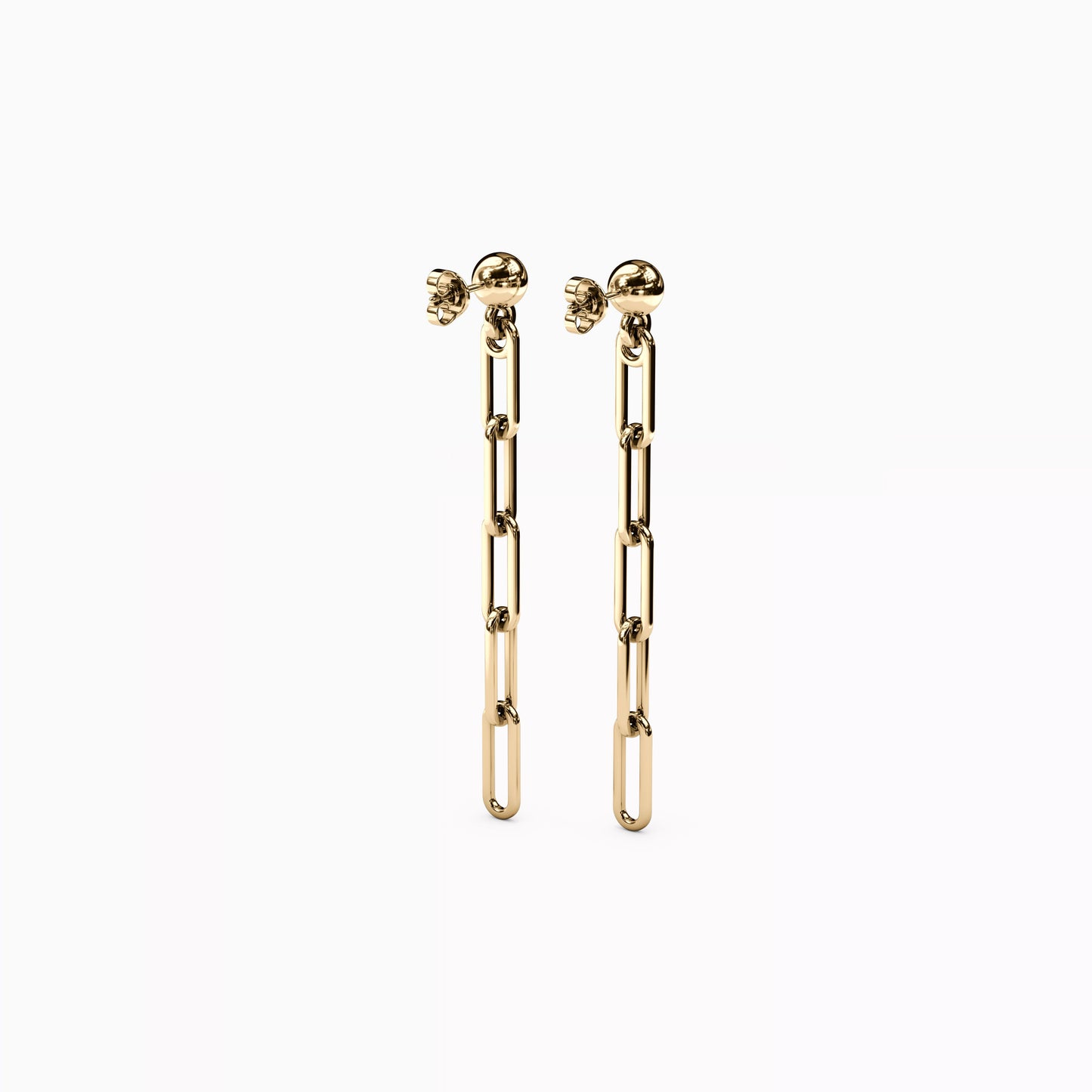 Paperclip 5 Linked Earrings in 14K Gold