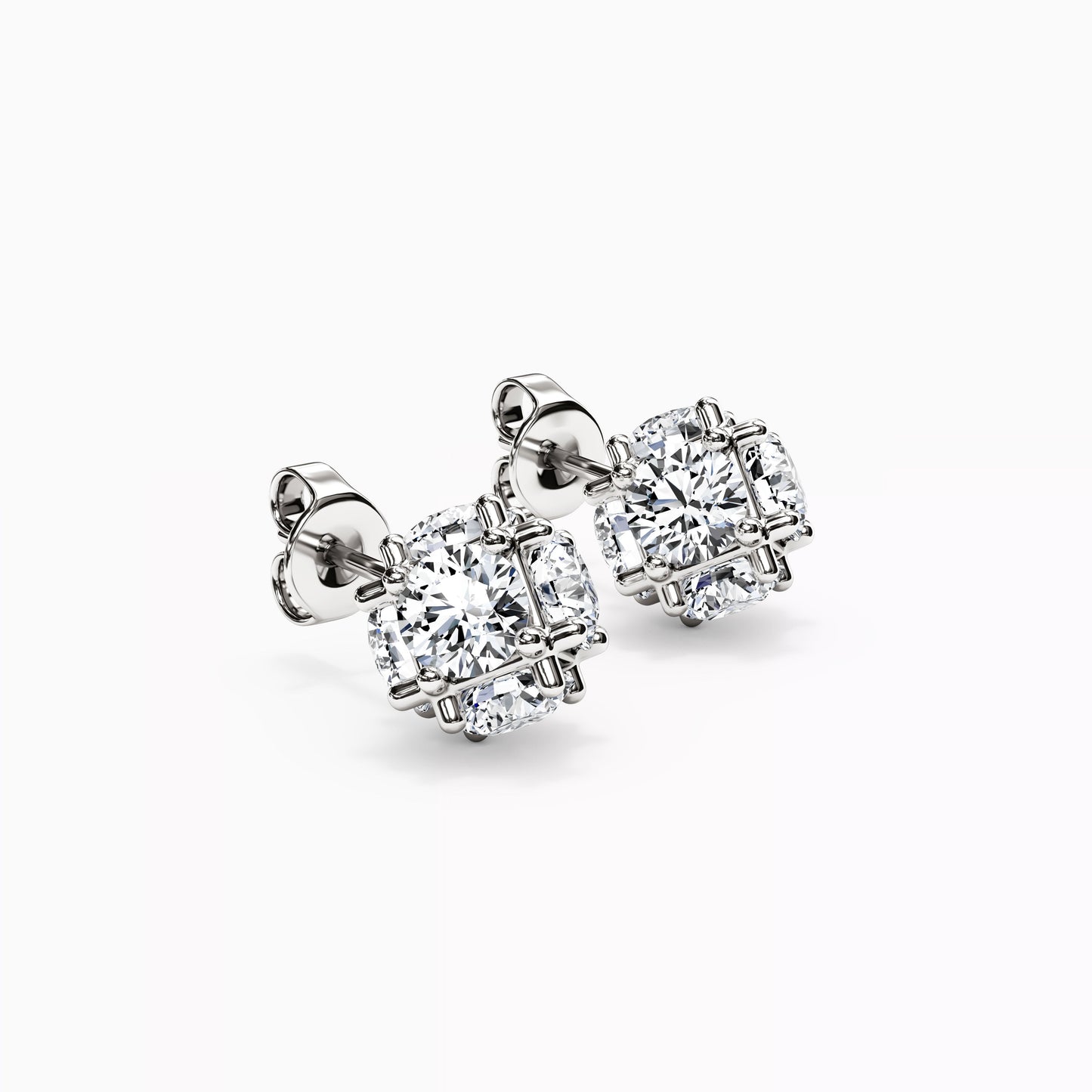 Cluster Stars Diamond Stud Earrings in 14K Gold