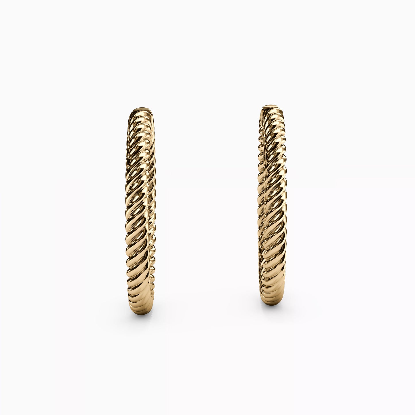 Twisted Hoop Earrings in 14K Gold