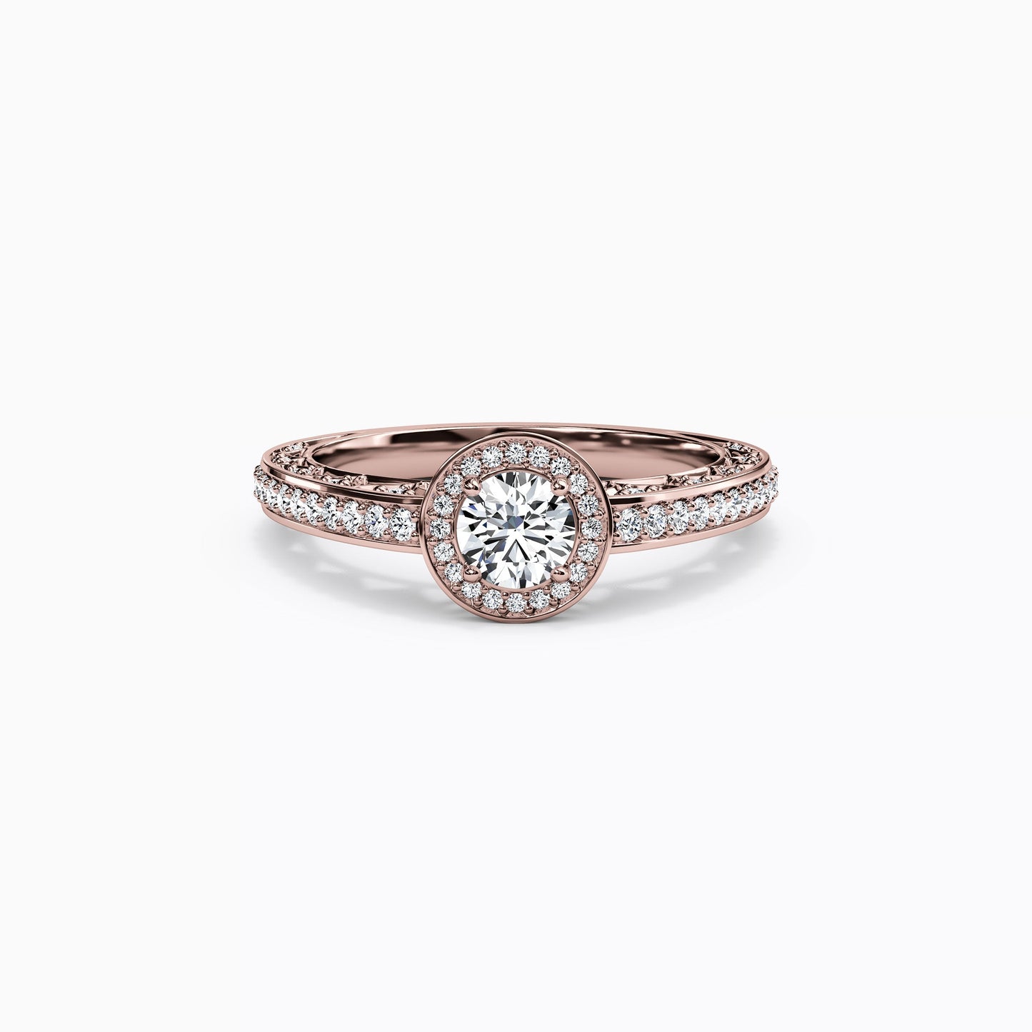 Halo Vivian Engagement Ring in 18K Gold