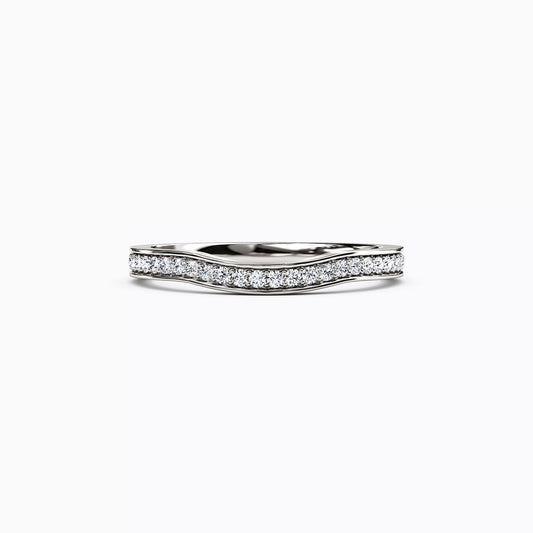 Diamond Contour Wedding Band in 14K Gold